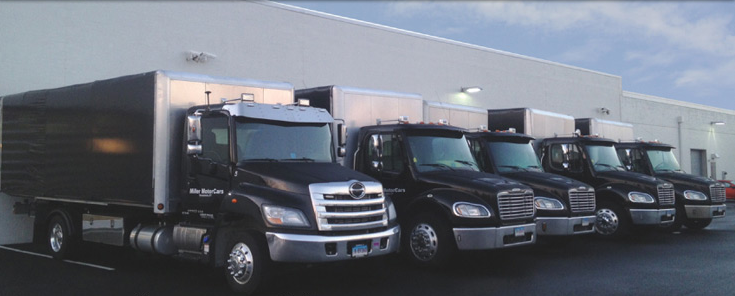 Pick up and delivery trucks