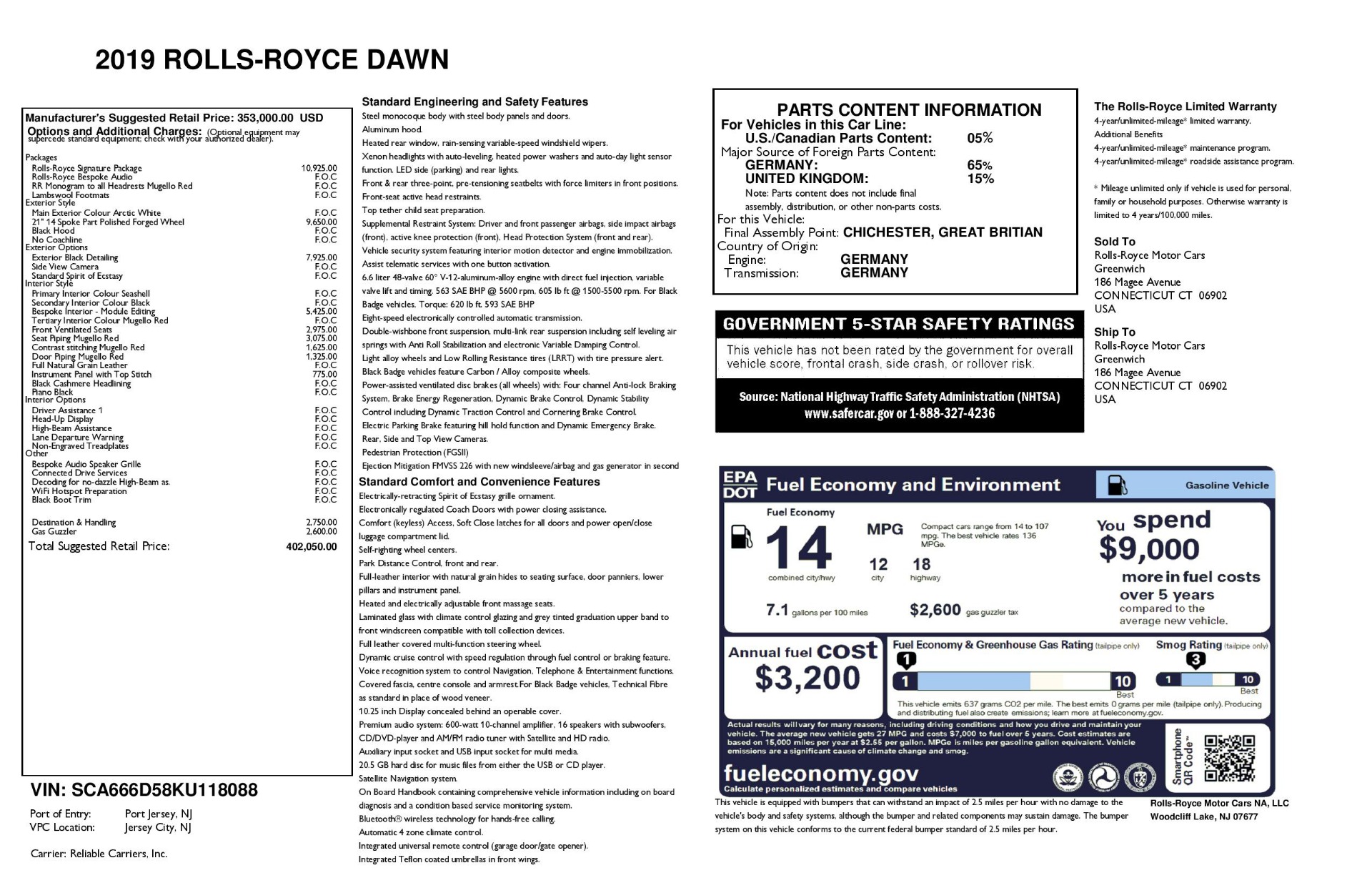 Used 2019 Rolls Royce Dawn