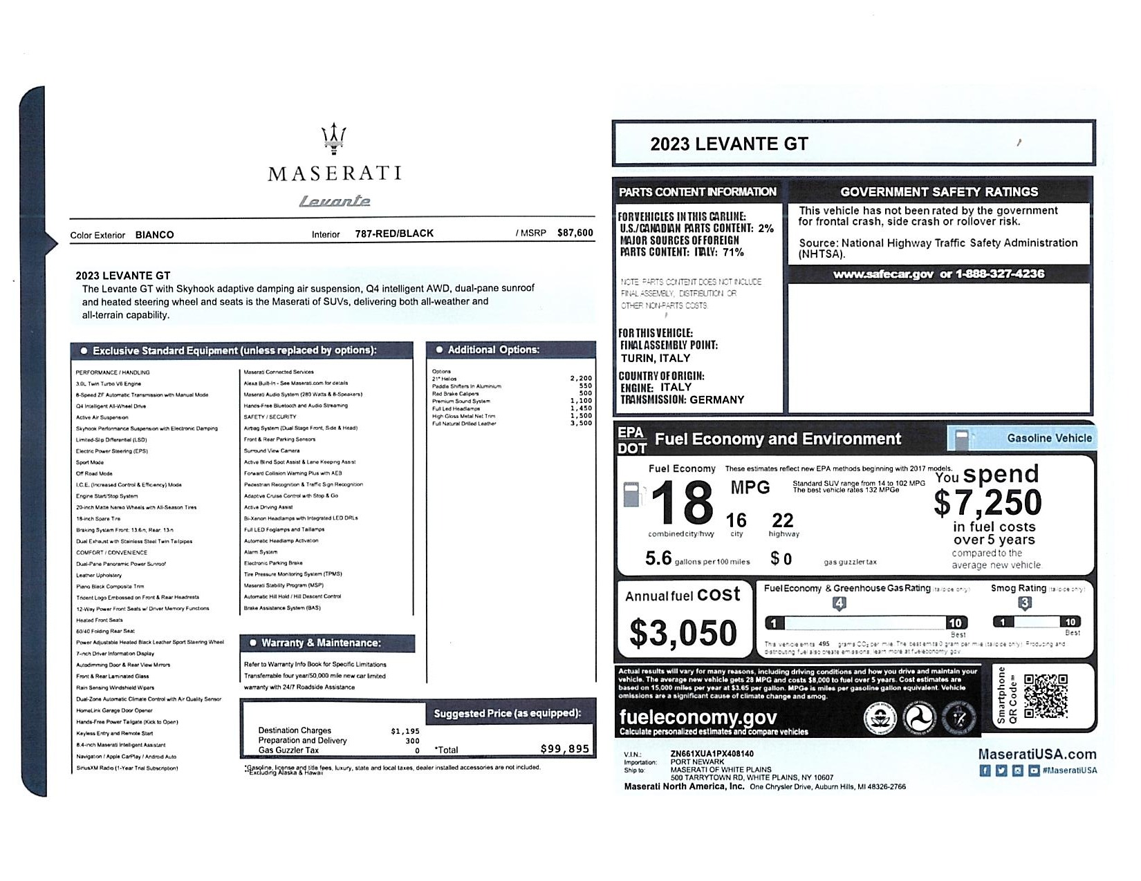 New 2023 Maserati Levante GT