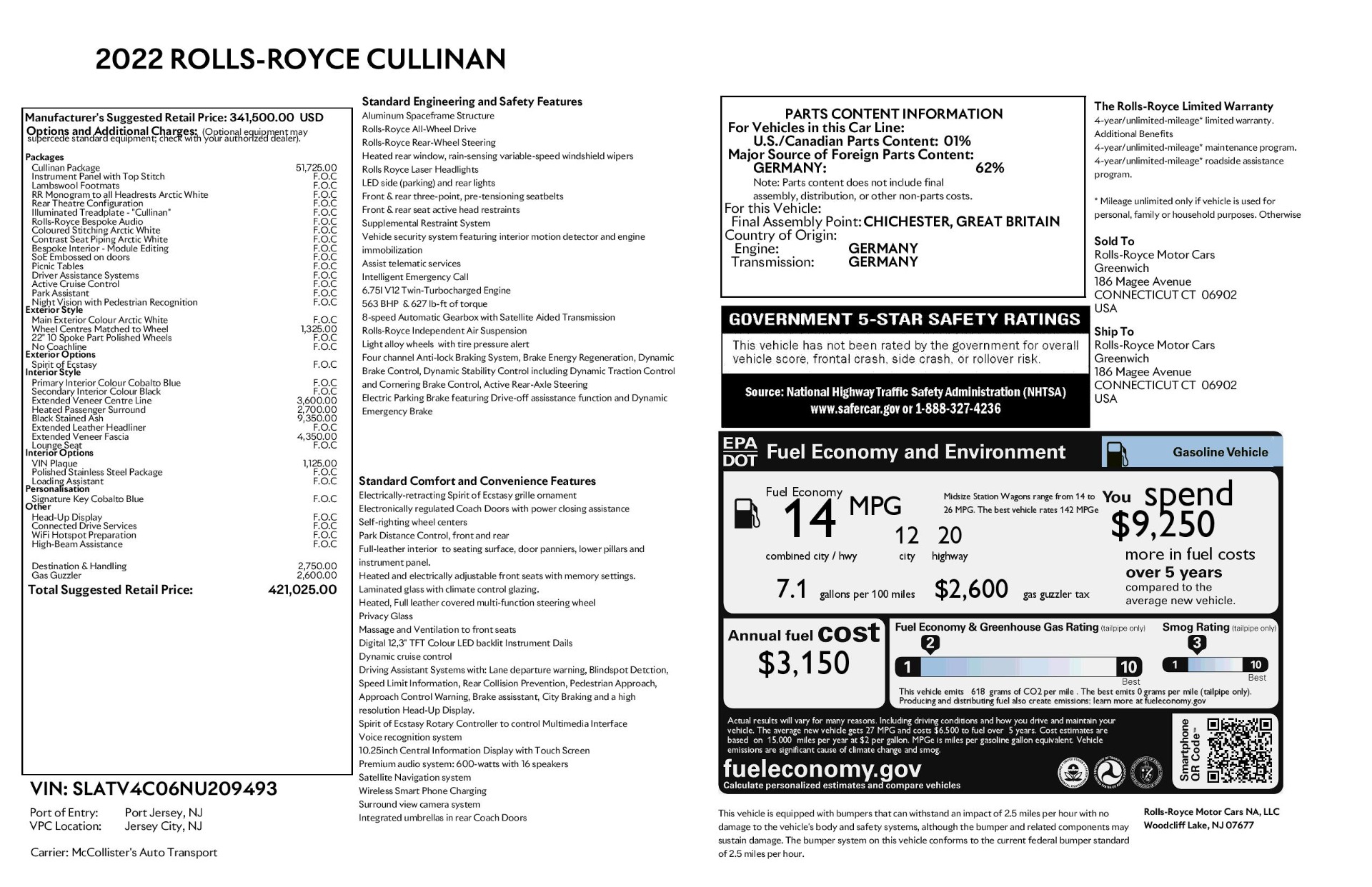 Used 2022 Rolls Royce Cullinan