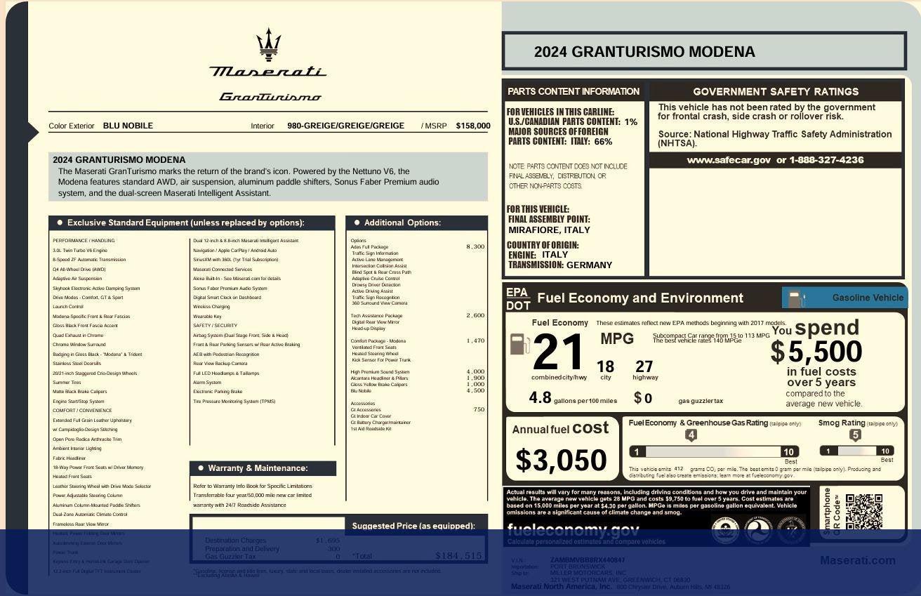 2024 Maserati GranTurismo