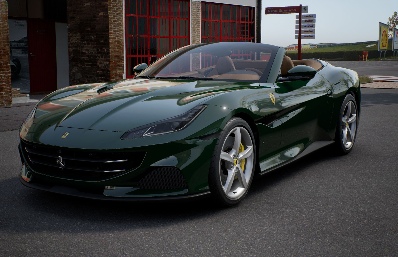 Ferrari Verde British/Cuoio