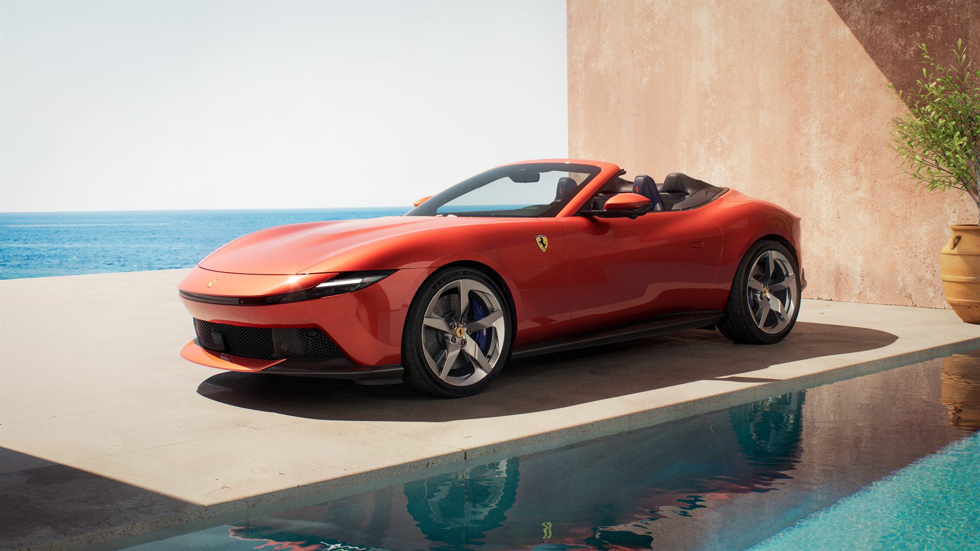 Ferrari Amalfi Spider exterior, open top